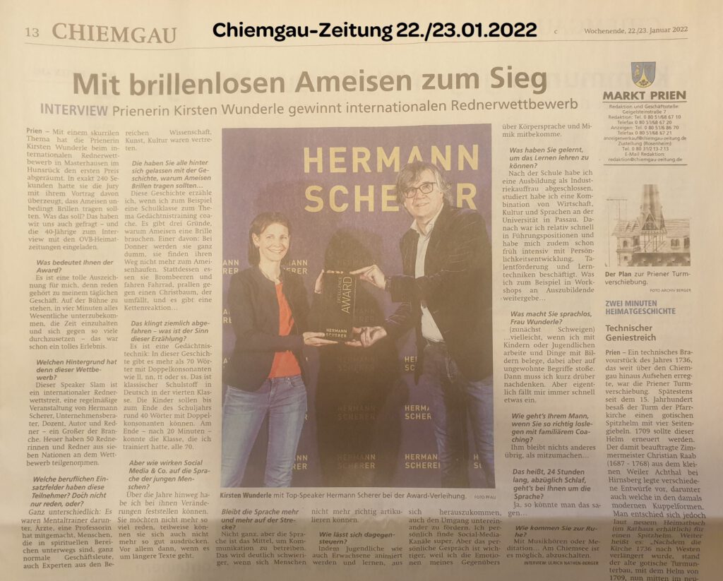 Interview Chiemgau-Zeitung