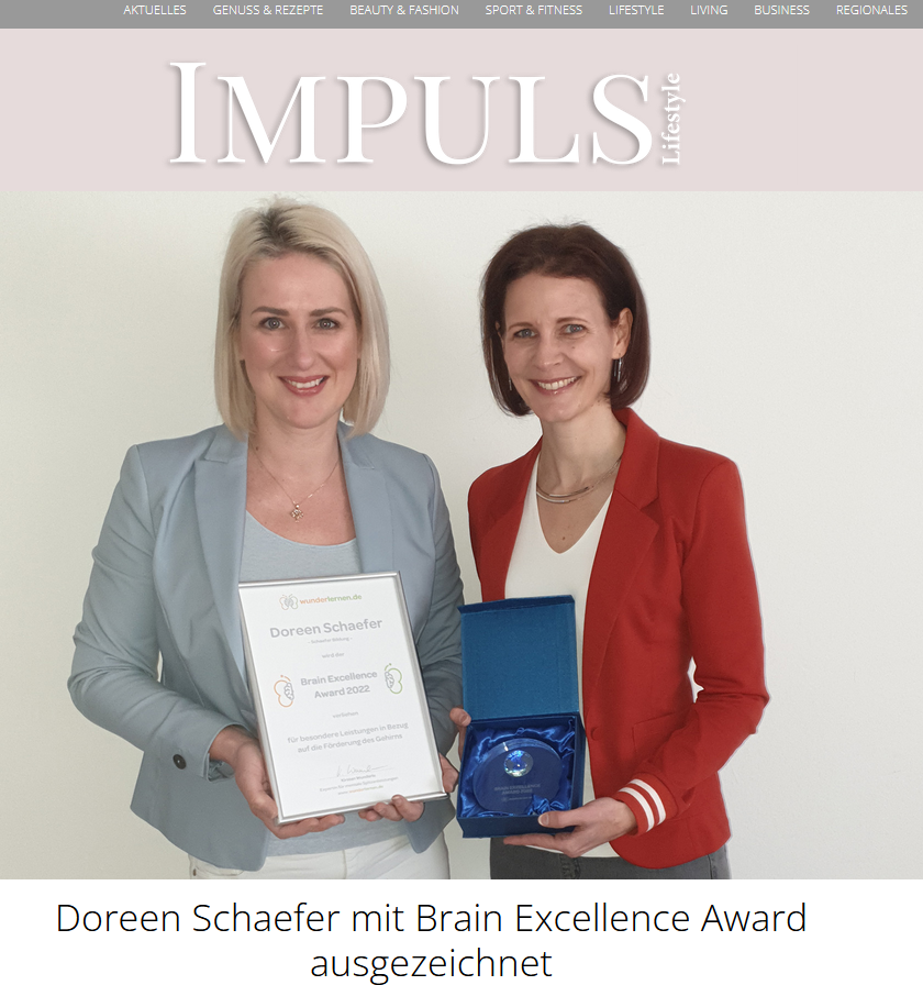 Doreen Schaefer mit Brain Excellence Award ausgezeichnet